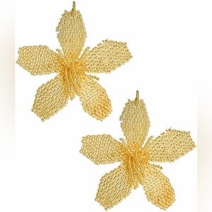 Lisi Lerch Gwen Fabric Beaded Flower Earrings